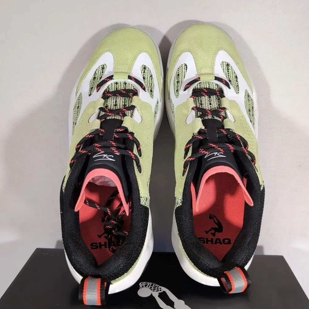 SHAQ Raq Low Men's 10 Basketball Shoes Butterfly Green Black AQ95009MK New w/Box